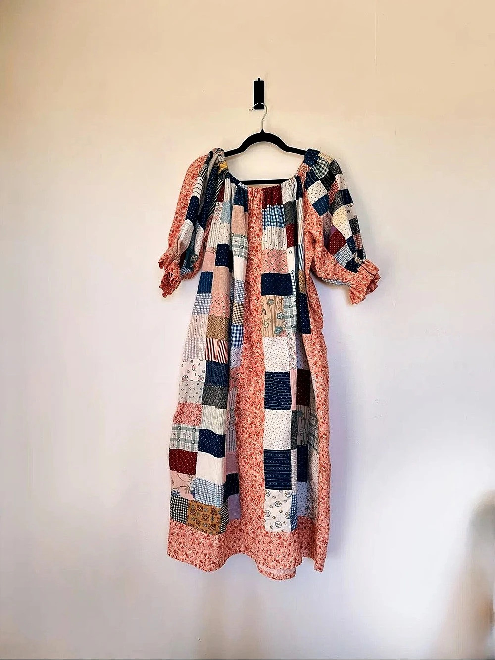 HONEYBEA Country Patchwork Midi Dress